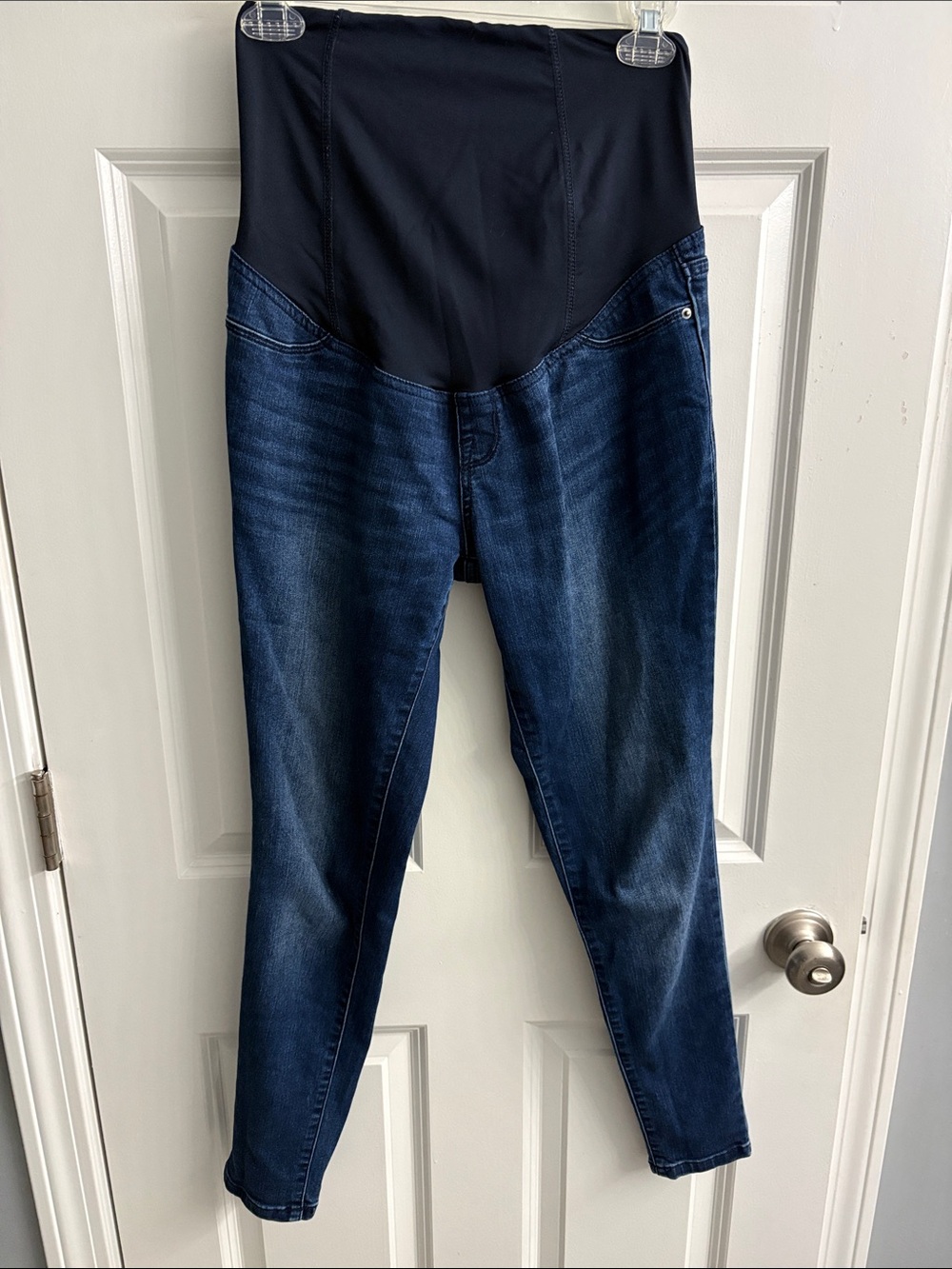 Isabel Maternity by Ingrid & Isabel Dark Blue Jeans with Black Maternity Panel